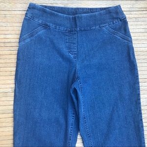 alia womens denim tech stretch pull on pants